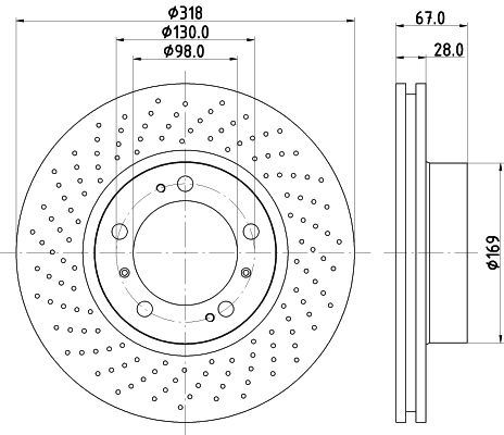 HELLA PAGID stabdžių diskas 8DD 355 121-871